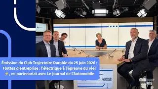 Miniature : Émission Club Trajectoire Durable du 25 juin: Flottes d’entreprise: l’électrique à l’épreuve du réel