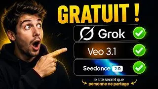Miniature : Grok Al Gratuit illimité, Veo 3 Gratuit illimité & Seedance 2 0 Gratuit illimité  (Le site SECRET)