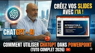 Miniature : Comment utiliser ChatGPT dans PowerPoint (Tuto Complet 2026)