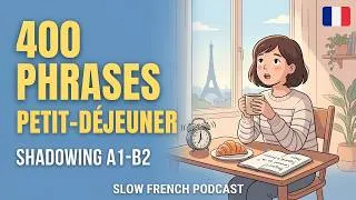 Miniature : 400 Phrases Breakfast French ☕ | Morning Shadowing Practice A1-B2 | Slow French Podcast