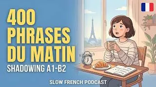 Miniature : 400 Phrases du Matin ☕ | French Morning Shadowing Practice A1-B2 | Slow French Podcast