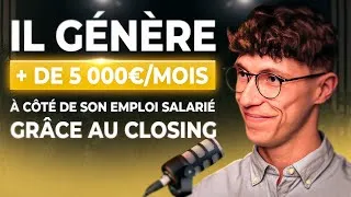 Miniature : Ex Commercial, il génère + de 5000/mois grâce au closing : Le parcours d'Hugo !