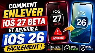 Miniature : Comment enlever iOS 27 Beta et revenir à iOS 26 facilement