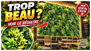 Miniature : Mur végétal artificiel Exotik 1 m² | Grandes feuilles et décoration tropicale