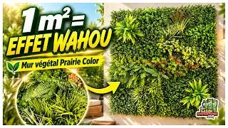 Miniature : Mur végétal artificiel Prairie Color 1 m² | Décor gaming et fond vidéo