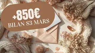 Miniature : Économies avec la MÉTHODE DES ENVELOPPES : Bilan de la semaine 3 de Mars