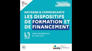 Miniature : Lundis du CEP - Artisants et commercants : dispositifs de formation et de financement