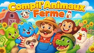 Miniature : 1 Heure de comptines sur les Animaux et la Ferme - Dans la ferme de Mathurin, Mon petit lapin - Mino
