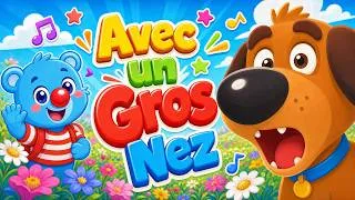 Miniature : Avec un gros Nez (Alain Lelait) - Bruits d'animaux - Comptine pour enfant - Le Monde de Mino