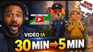 Miniature : CETTE IA CRÉE DES VIDÉOS VIRAL DE 30 MIN EN 5 MIN  (100% GRATUIT) !