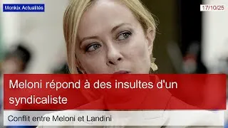 Miniature : Giorgia Meloni réagit aux propos d'un leader syndical italien
