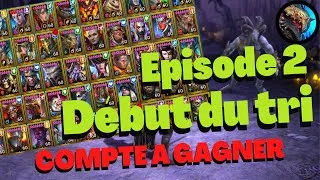 Miniature : Episode 2 : début du tri | Compte late game A GAGNER | + Mega REVIEW | Raid Shadow Legends FR