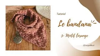 Miniature : ♦️ Bandana au crochet. Motif losange ♦️