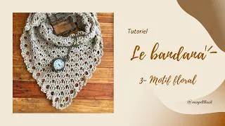 Miniature : Bandana au crochet 🌸 Motif floral | Tutoriel facile | 20 000 foulards pour Curie | Octobre Rose