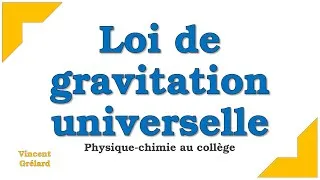 Miniature : Loi de gravitation universelle | Physique-chimie au collège