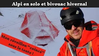 Miniature : Alpinisme en solo et bivouac hivernal dans le Mercantour
