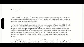 Miniature : BAC IVOIRIEN 2026 : CORRECTION COMPLÈTE DE LA DISSERTATION LITTÉRAIRE (Sujet Officiel)