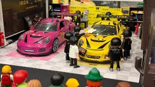 Miniature : PORSCHE playmobil exposition playmobil - course de voitures 
