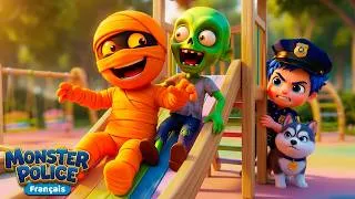 Miniature : Le Parc n'est pas pour les Monstres ! 🛝🚨 | Monster Police Français | Chansons pour Enfants
