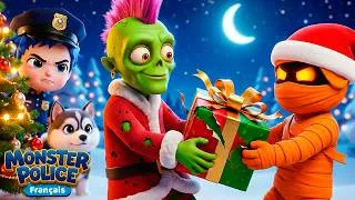 Miniature : Allons sauver le Père Noël ! 🚨 | Monster Police Français | Chansons pour Enfants