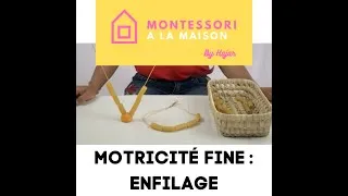 Miniature : Montessori Motricité Fine : Enfiler des Pâtes