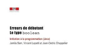 Miniature : Erreurs de débutant, le type boolean