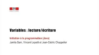 Miniature : Variables : lecture/écriture