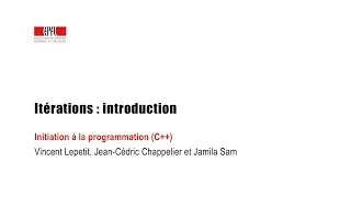 Miniature : Itérations : introduction