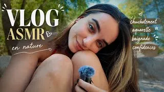 Miniature : VLOG ASMR : Viens à la rivière avec moi 🦦 (baignade, blabla, aquarelle,...)