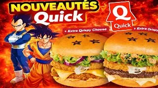 Miniature : QUICK Nouveautés Dragon Ball Super Bœuf Teriyaki’N Qrispy cheese et Poulet Sriracha’N Qrispy cheese