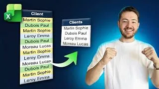 Miniature : Comment dédoublonner sur Excel automatiquement avec la fonction UNIQUE ! 🔥