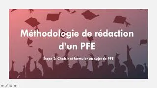 Miniature : PFE : Choisir un sujet + Exemples