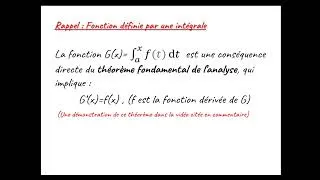 Miniature : Preuve Calcul intégral : Intégrale entre a et b = F(b) - F (a)