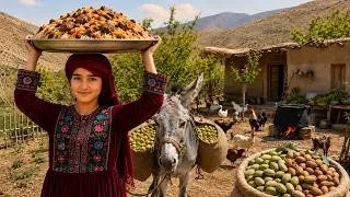 Miniature : Fresh Almond Harvest and Traditional Cooking | Rural Life in Afghanistan