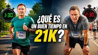 Miniature : ¿Qué tiempo es BUENO en 21K? ¡Mira los Promedios por cada EDAD para un Medio Maratón!