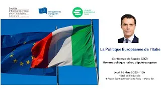 Miniature : La politique européenne de l'Italie | Conférence de Sandro Gozi