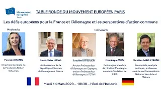 Miniature : Les défis européens pour la France & l'Allemagne | Table Ronde du Mouvement Européen Paris