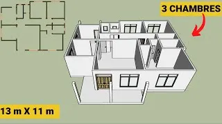 Miniature : VILLA CONTEMPORAINE 13m x 11m // MAISON MODERNE