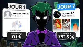 Miniature : J'ai Percé sur YouTube en 7 Jours pour prouver que ce n'est PAS de la chance