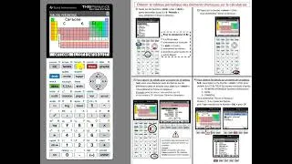 Miniature : Tableau de la classification périodique des éléments sur la calculatrice graphique