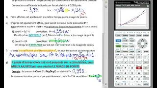 Miniature : Statistiques à 2 variables : Point moyen G, Nuage de points et meilleur Ajustement