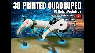 Miniature : Quadruped robot 3d printed 