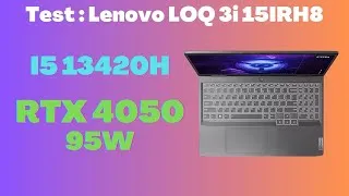 Miniature : Test Lenovo LOQ 3i 15IRH8 : RTX 4050 95W overclockée !