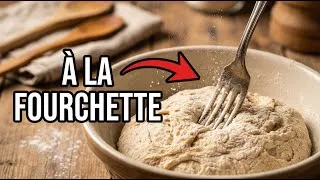 Miniature : 🥖 Pétrir la pâte à la fourchette avec Mario | Pain maison sans robot
