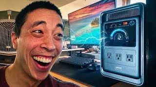 Miniature : J'ai monté un setup PC autonome sur batterie – Anker SOLIX S2000