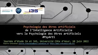 Miniature : Psychologie des êtres artificiels