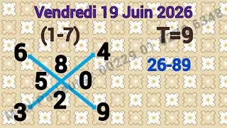 Miniature : Croix de la Chance Du Vendredi 19 Juin 2026 -Lucky Cross Of Friday 19th june 2026
