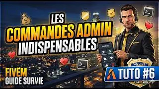 Miniature : Les COMMANDES ADMIN Indispensables sur FiveM (Guide Survie) - Tuto #6