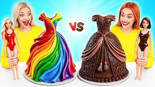Miniature : Défi Chocolat vs Réalité Nourriture Riche vs Pauvre |Bataille de Cuisine avec la Nourriture Multi DO