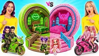 Miniature : Nous Construisons Une Maison Poupées Incroyable pour Bratz Défi Riche vs Pauvre | Moments Marrants